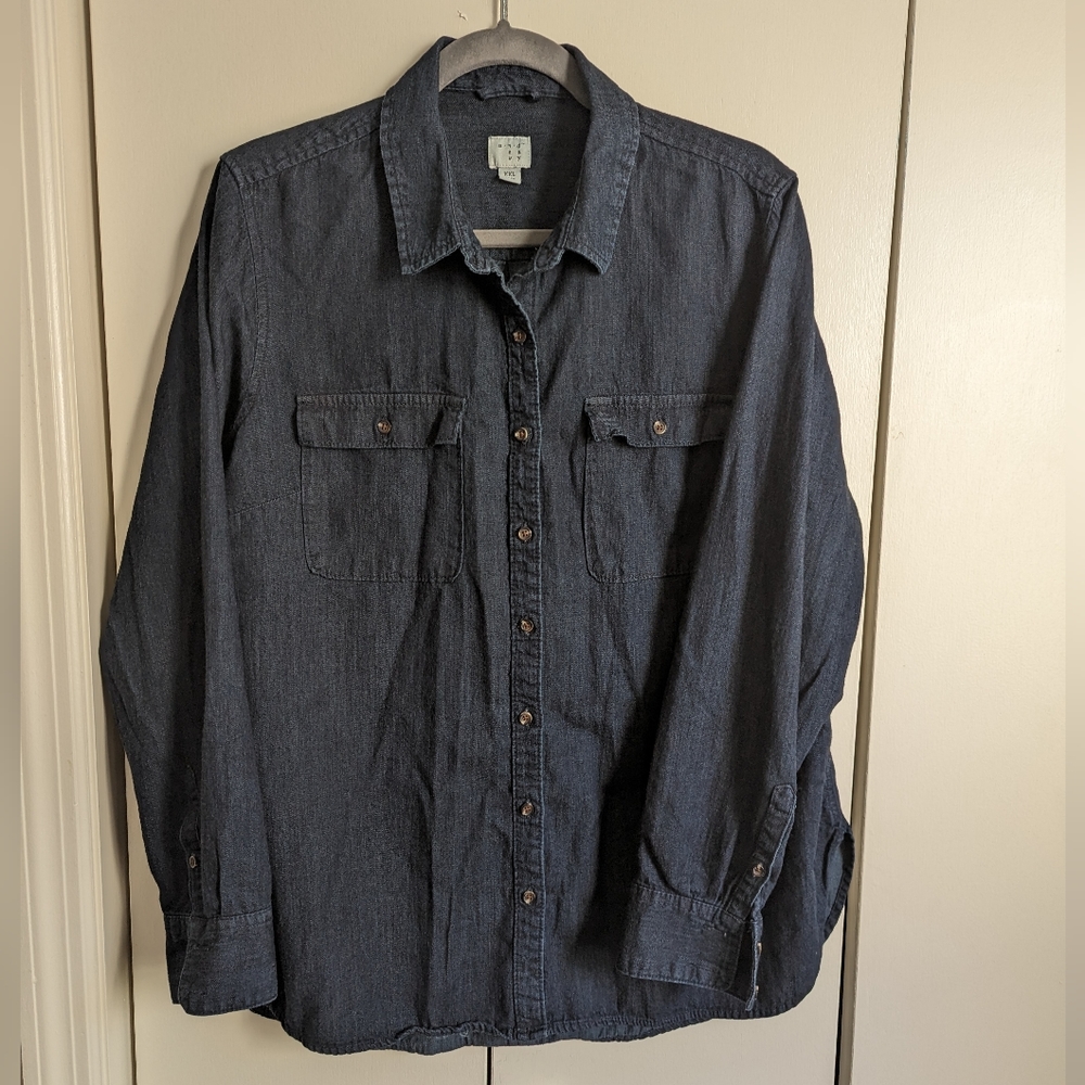 Dark Denim Button Up - Picture 7 of 7